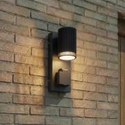 Lindby buitenwandlamp Enerio, zwart, stopcontact, GU10, IP44