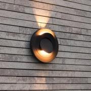 MOOV LED buiten wandlamp, donkergrijs, Ø 21 cm, metaal, IP54