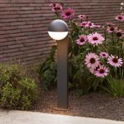 Tuinpadverlichting LOOMA, donkergrijs, hoogte 70 cm, metaal, IP54, E27