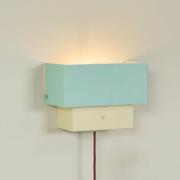 Wandlamp ART, blauw/zandkleurig, breedte 22 cm, ijzer