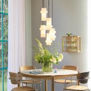 Hanglamp Pilule Double, glanzend wit, Ø 15 cm, glas