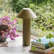 LED tafellamp Tower, donkergroen, hoogte 32 cm, metaal