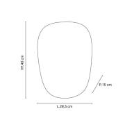 MARKET SET wandlamp Screen 70's, 40 cm hoog, berkenhout, textiel