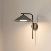 wandlamp Lume, bruin, metaal, hoogte 30,5 cm