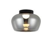 LED plafondlamp Nadia, Ø 38 cm, rookgrijs, glas