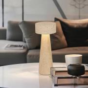 LED tafellamp Serenity, beige, hoogte 31 cm, steen