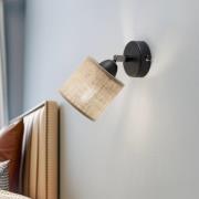 Wandlamp Adeline met jute kap, 1-lamp