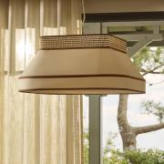 MARKET SET Hanglamp Square, 68 x 68 cm, crème, textiel, E27