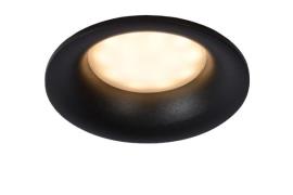 Lucide Ziva - inbouwspot - Ø 84 mm, Ø 75 mm inbouwmaat - IP44 - zwart