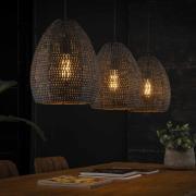 Vico Armor - hanglamp - 128 x 28 x 150 cm - zwart bruin
