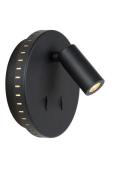 Lucide Bentjer - wandlamp -Ø 14 x 10,5 cm - 6W + 3W LED incl. - zwart