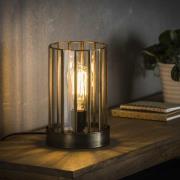 Vico Art Deco Cylinder - tafellamp - Ø 17 x 25 cm - antiek brons