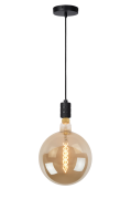 Lucide Jova - Hanglamp - Ø 10 x 4,6 x 140 cm - zwart