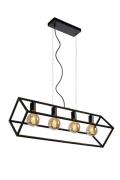Lucide Fabian - hanglamp - 80 x 28 x 161 cm - zwart
