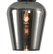 Artdelight Tombo - glazen lampenkap - Ø 23 x 27 cm - titan