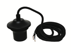 Artdelight pendel zonder plafondplaat -Ø9 x 400 cm - zwart