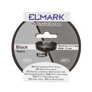 Elmark isolerende PVC tape 19mm - 20 meter lengte - zwart