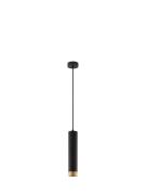 Nova Luce Pogno - hanglamp - Ø 5,9 x 150 cm - zwart en goud