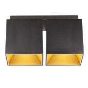 Nordlux Ethan - opbouwspot 2L - 21,6 x 10,5 x 12 cm - zwart