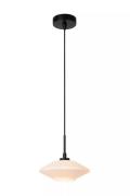 Lucide Trevor - hanglamp - Ø 20 x 140 cm - zwart en opaal