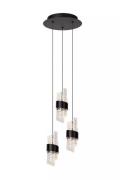 Lucide Kligande - hanglamp - Ø 25 x 150 cm - 3 x 8W LED incl. - zwart