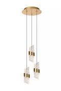Lucide Kligande - hanglamp - Ø 25 x 150 cm - 3 x 8W LED incl. - goud
