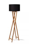 Lucide Trafalgar - vloerlamp - Ø 48 x 157 cm - zwart