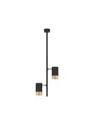Nova Luce Pongo 2L - opbouwspot - Ø 5,9 x 62,2 cm - zwart en goud