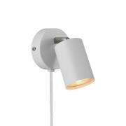 Nordlux Explore - wandlamp met schakelaar -  Ø 8 x 14,5 cm - wit