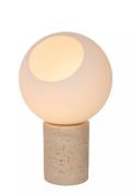 Lucide Davin - tafellamp - Ø 15 x 25,6 cm - opaal en taupe