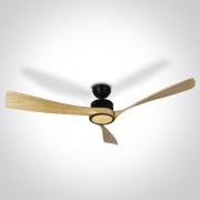 ONE Light Black Body - plafondventilator met licht en afstandsbedienin...