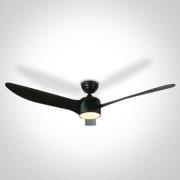 ONE Light Black Body - plafondventilator met licht en afstandsbedienin...