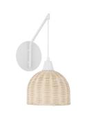 Nova Luce Fado - wandlamp - Ø 20,5 x 40 cm - natuurlijk rotan