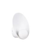 Nova Luce Minim - wandlamp - Ø 23 x 23 cm - zandwit en opaalglas