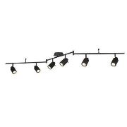 Searchlight Samson - opbouwspot 6L - 180 x 13 x 19,5 cm - IP44 - zwart
