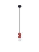 Nova Luce Zero - hanglamp - Ø 8 x 115 cm - rood