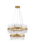 Nova Luce Crown - hanglamp - Ø 75 x 180 cm - satijn goud