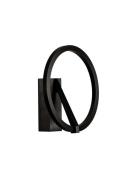 Nova Luce Tilia - wandlamp - Ø 22 x 10 cm - 10W LED incl. - zandzwart