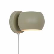Nordlux Belir - wandlamp - Ø 13 x 11 x 15,6 cm - stoffig groen