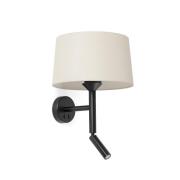 Faro Windsor - wandlamp met leeslamp - Ø 29 x 49,9 x 26,5 cm - mat zwa...