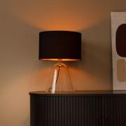 Lucide Campana - tafellamp - Ø 40 x 52,9 cm - zwart en transparant