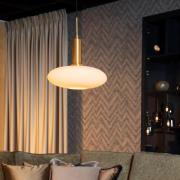 Lucide Singala - hanglamp - Ø 30 x 169 cm - opaal en goud