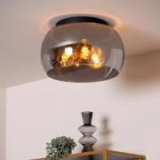 Lucide Olivia - plafondverlichting - Ø 40 x 27 - fumé