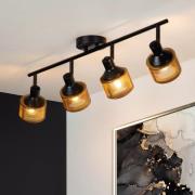 Lucide Rafa - opbouwspot - 75 x 10 x 16,5 cm - zwart en brons