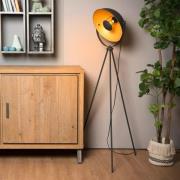 Lucide Alvaro - Vloerlamp - Ø 66,5 x 148 cm - zwart