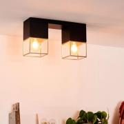 Lucide Rixt - plafondverlichting - 32 x 10 x 18 cm - zwart