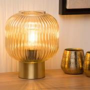 Lucide Maloto - tafellamp -Ø 20 cm x 24,5 cm - amber