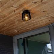 Lutec Shyne - buiten plafond - Ø 16,1 x 16,1cm - IP54 - mat zwart